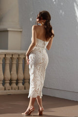 Lace Midi Bandage Dress