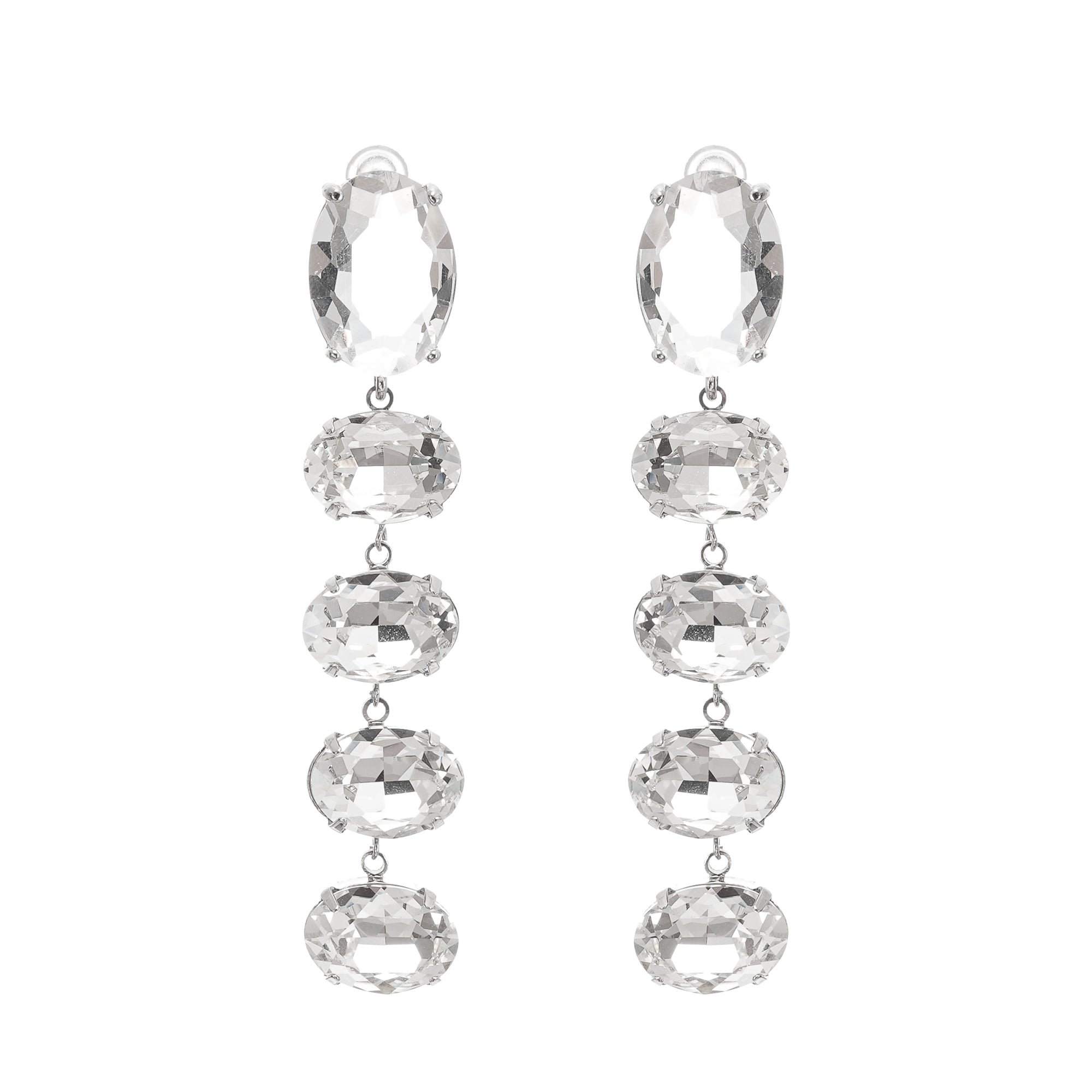 Crystal-Embellished Dangle Earrings
