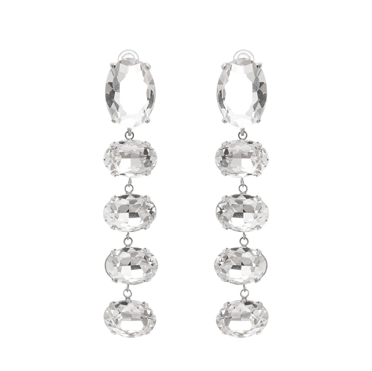 Crystal-Embellished Dangle Earrings