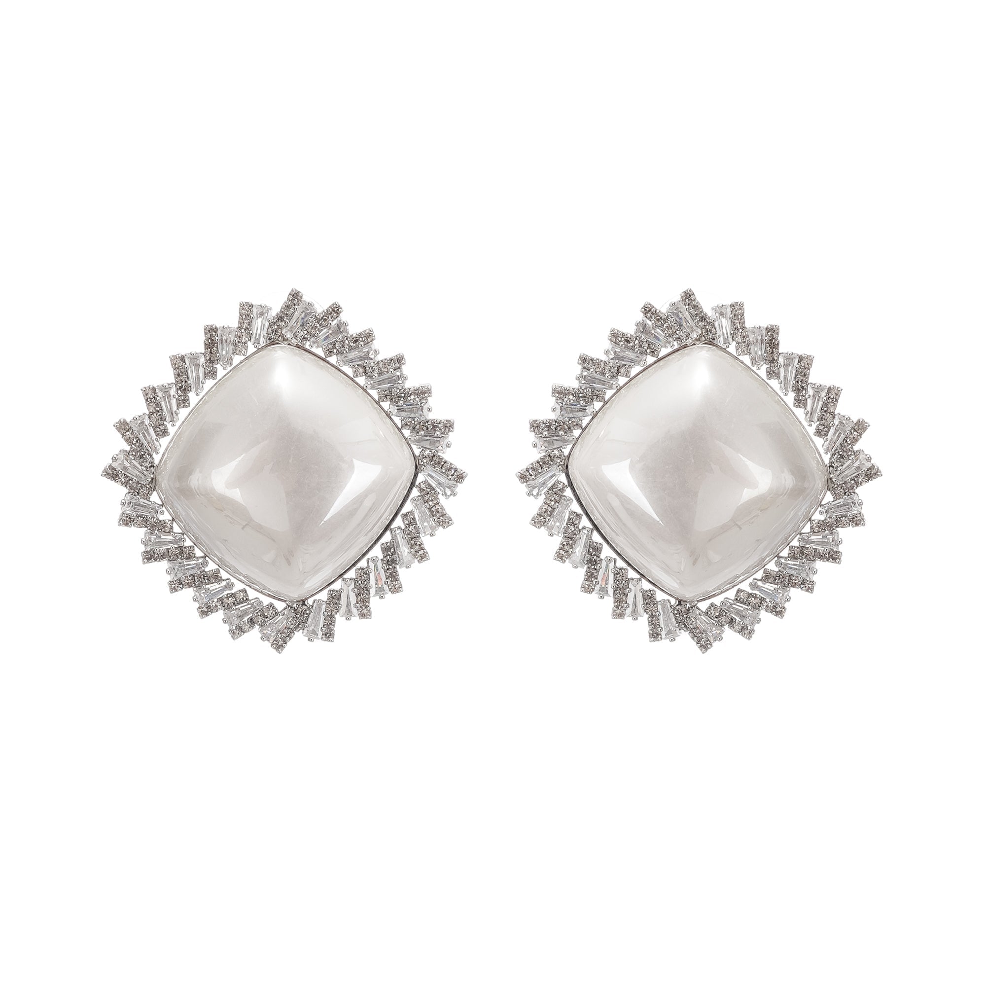 Crystal-Embellished Stud Earring