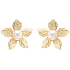 Floral Faux-Stud Earrings
