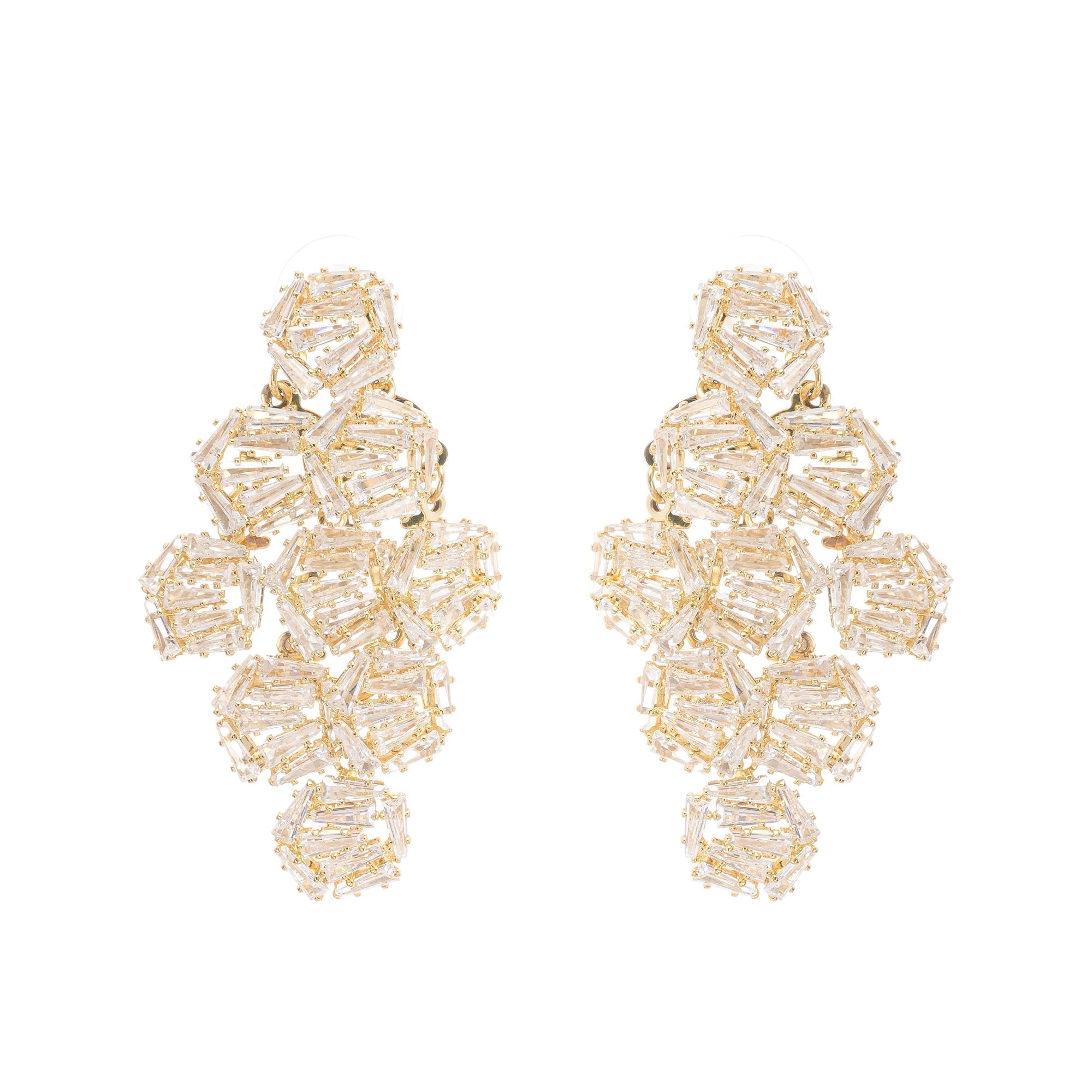 Geometric Crystal Earrings