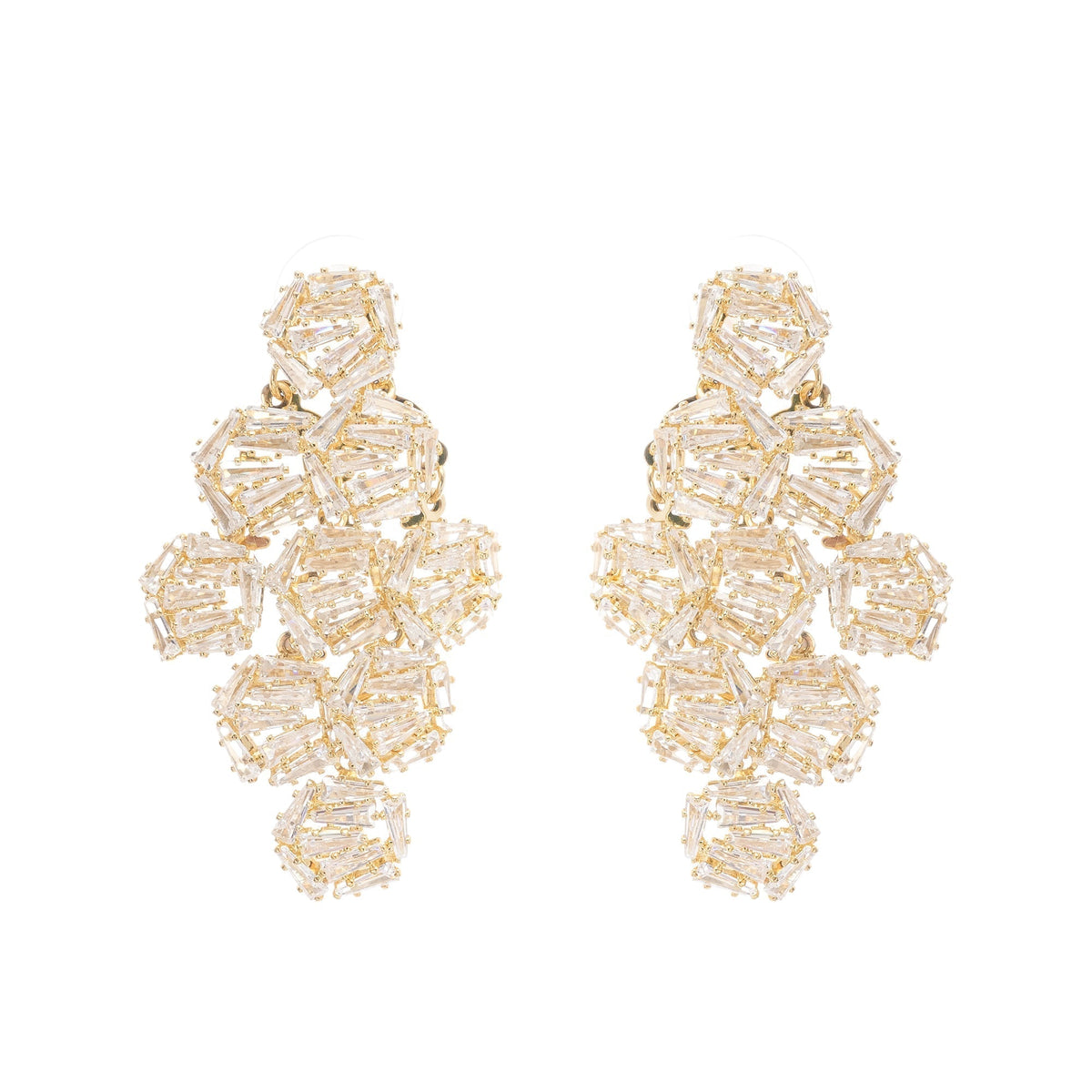 Geometric Crystal Earrings
