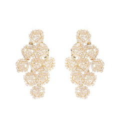 Geometric Crystal Earrings