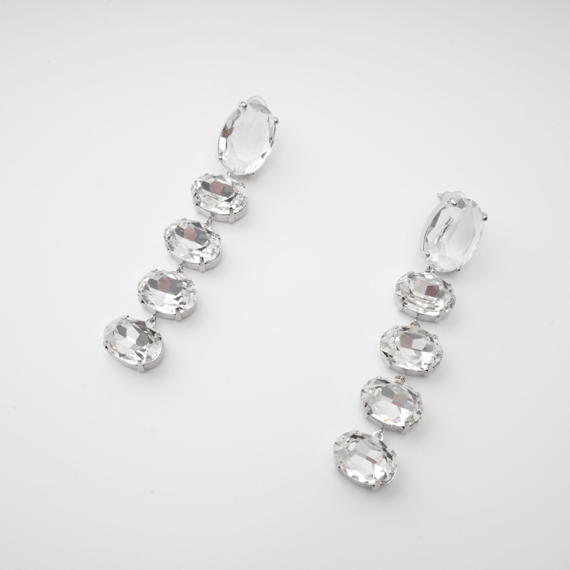 Crystal-Embellished Dangle Earrings