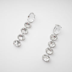 Crystal-Embellished Dangle Earrings