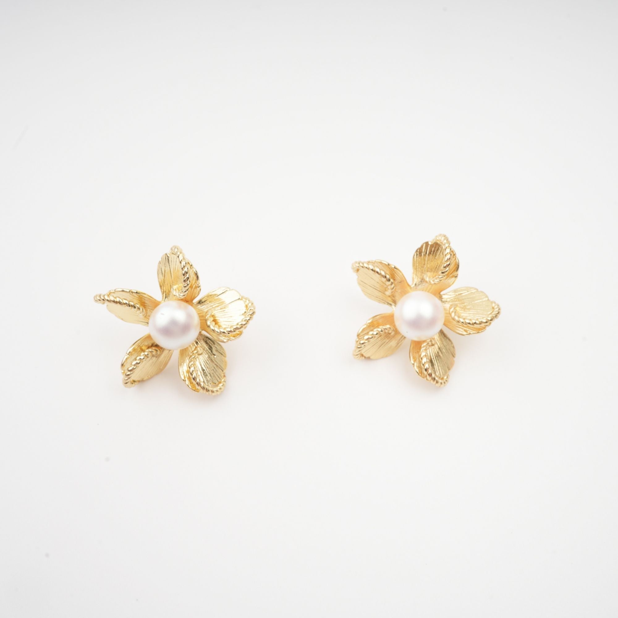 Floral Faux-Stud Earrings