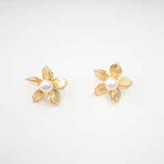 Floral Faux-Stud Earrings