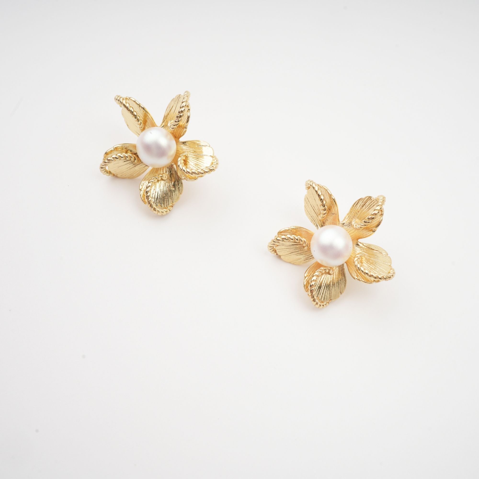 Floral Faux-Stud Earrings
