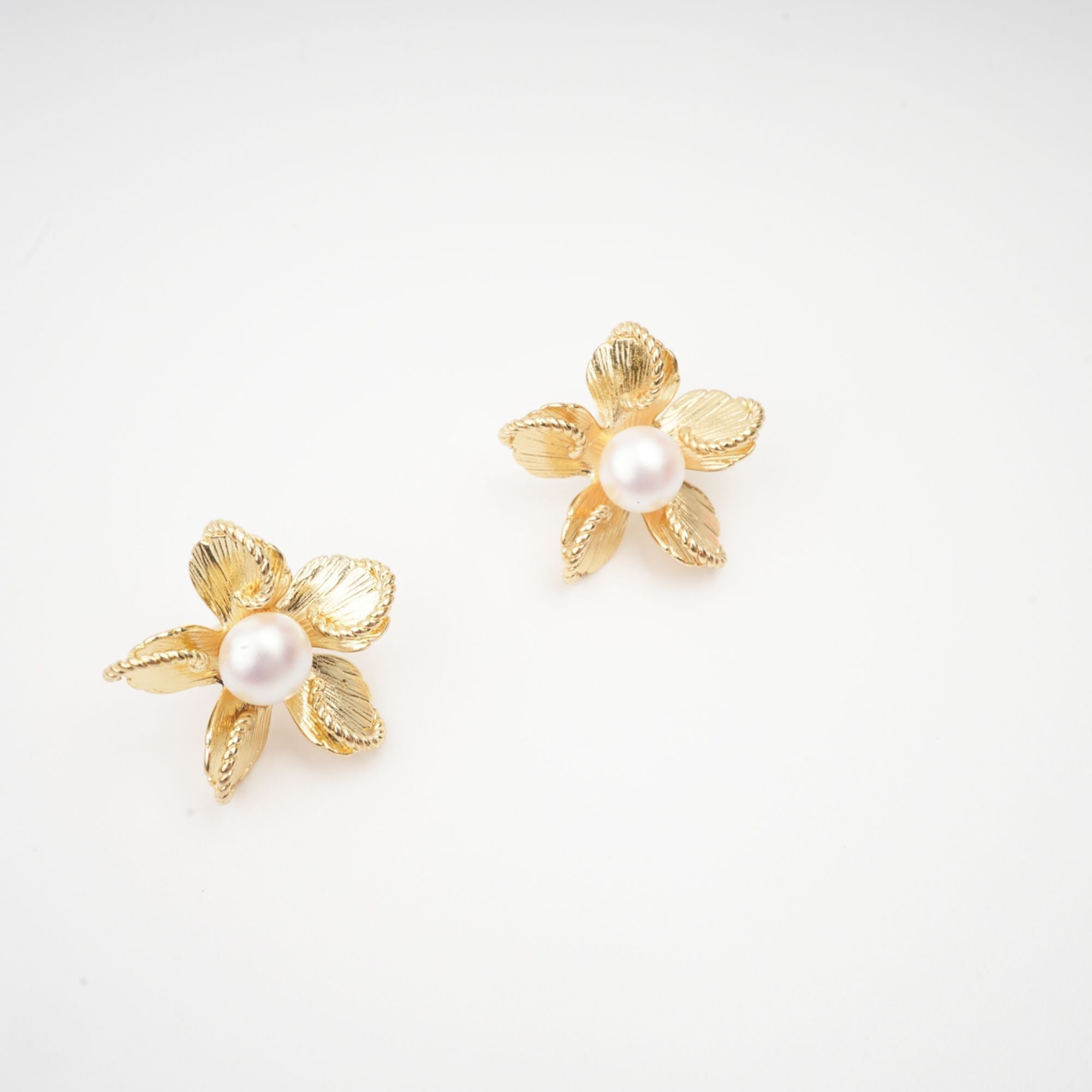 Floral Faux-Stud Earrings