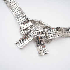 Crystal-Embellished Bow-Detail Necklace