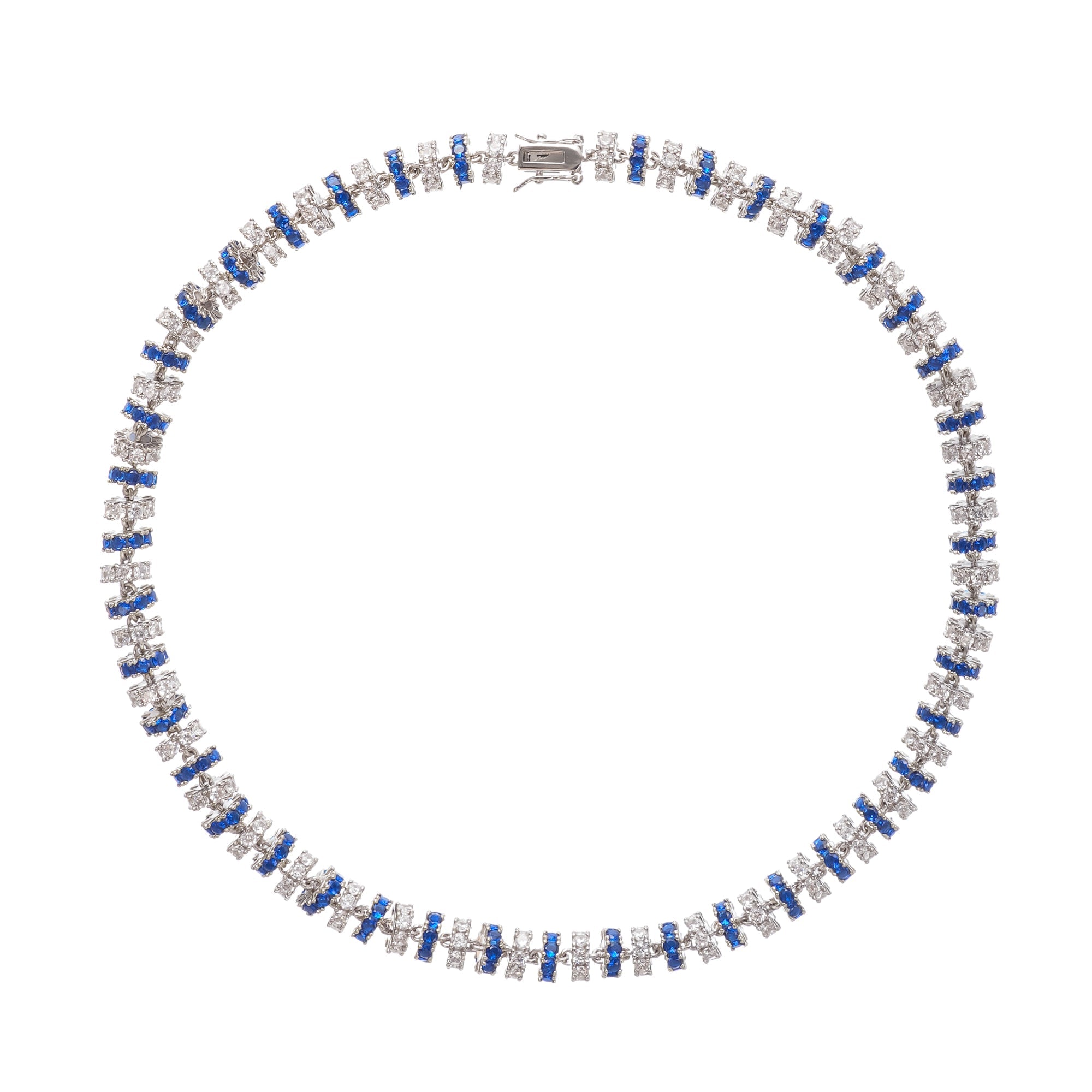 Blue Crystal-Embellished Necklace