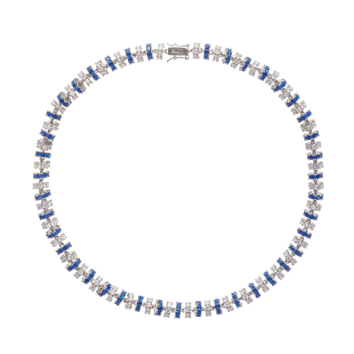 Blue Crystal-Embellished Necklace