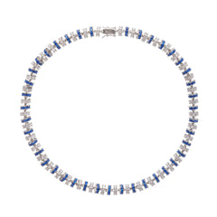 Blue Crystal-Embellished Necklace