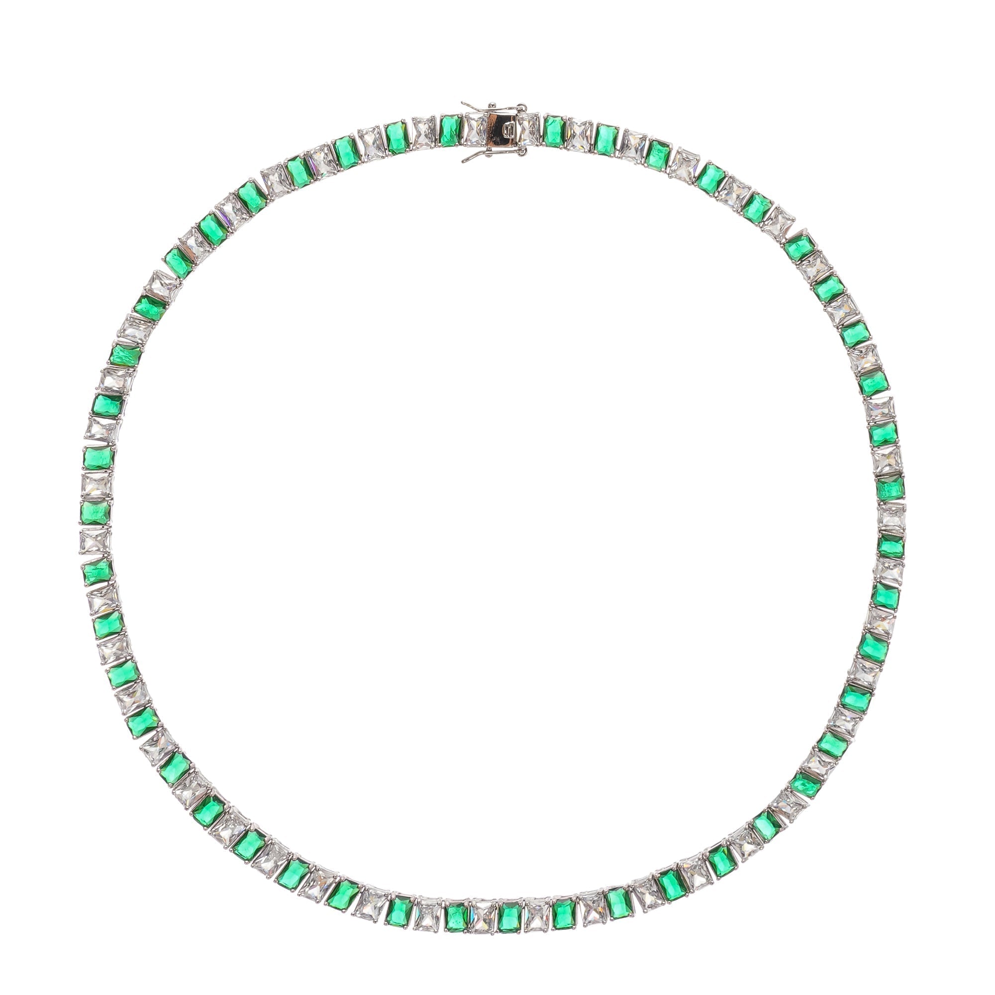 Green Crystal-Embellished Necklace