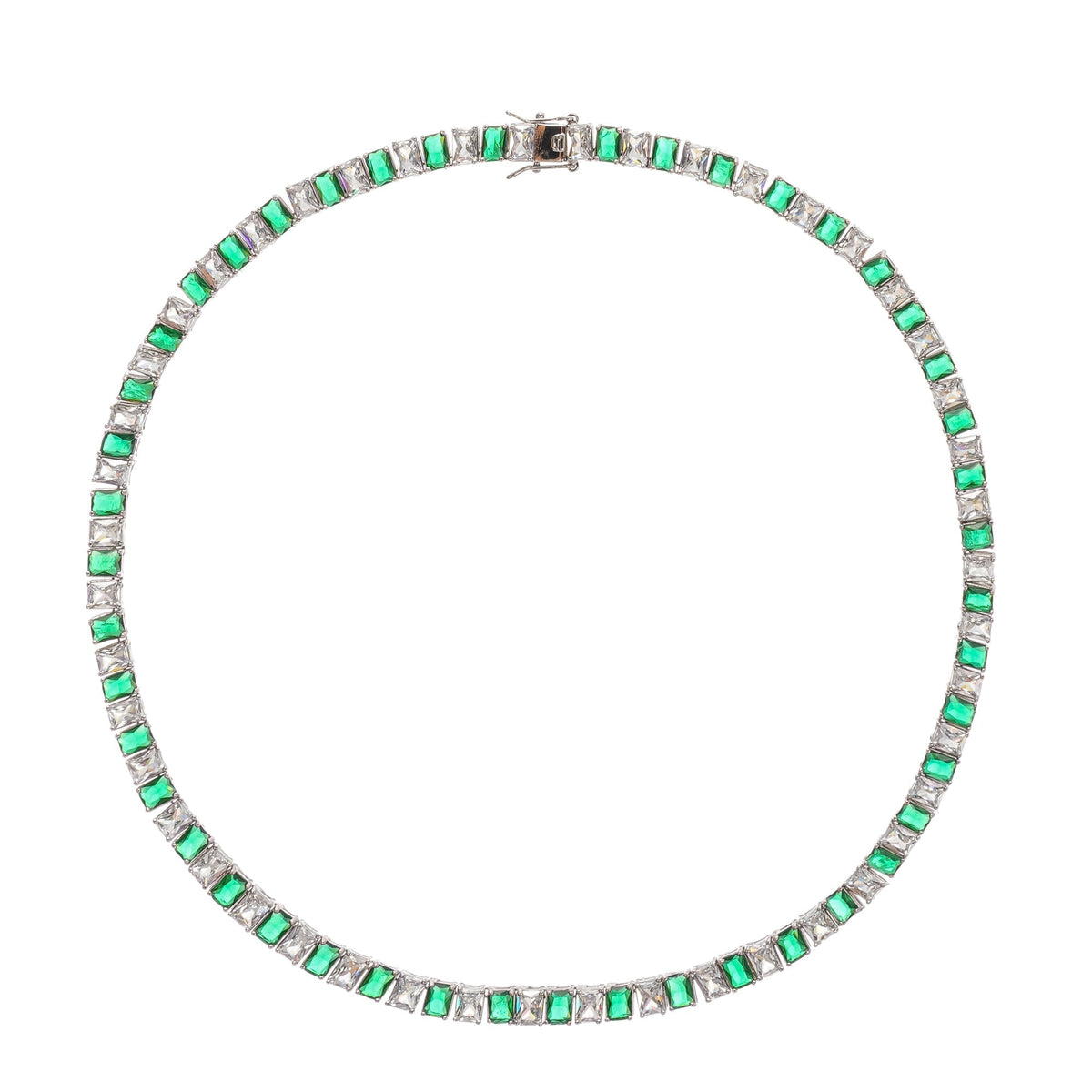 Green Crystal-Embellished Necklace