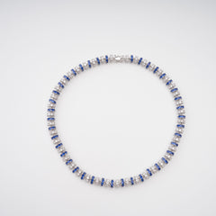 Blue Crystal-Embellished Necklace