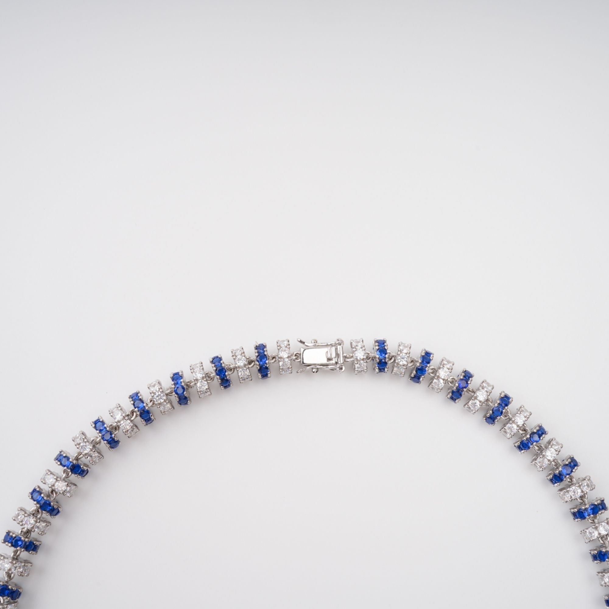 Blue Crystal-Embellished Necklace
