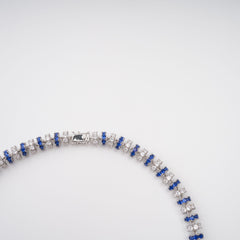 Blue Crystal-Embellished Necklace