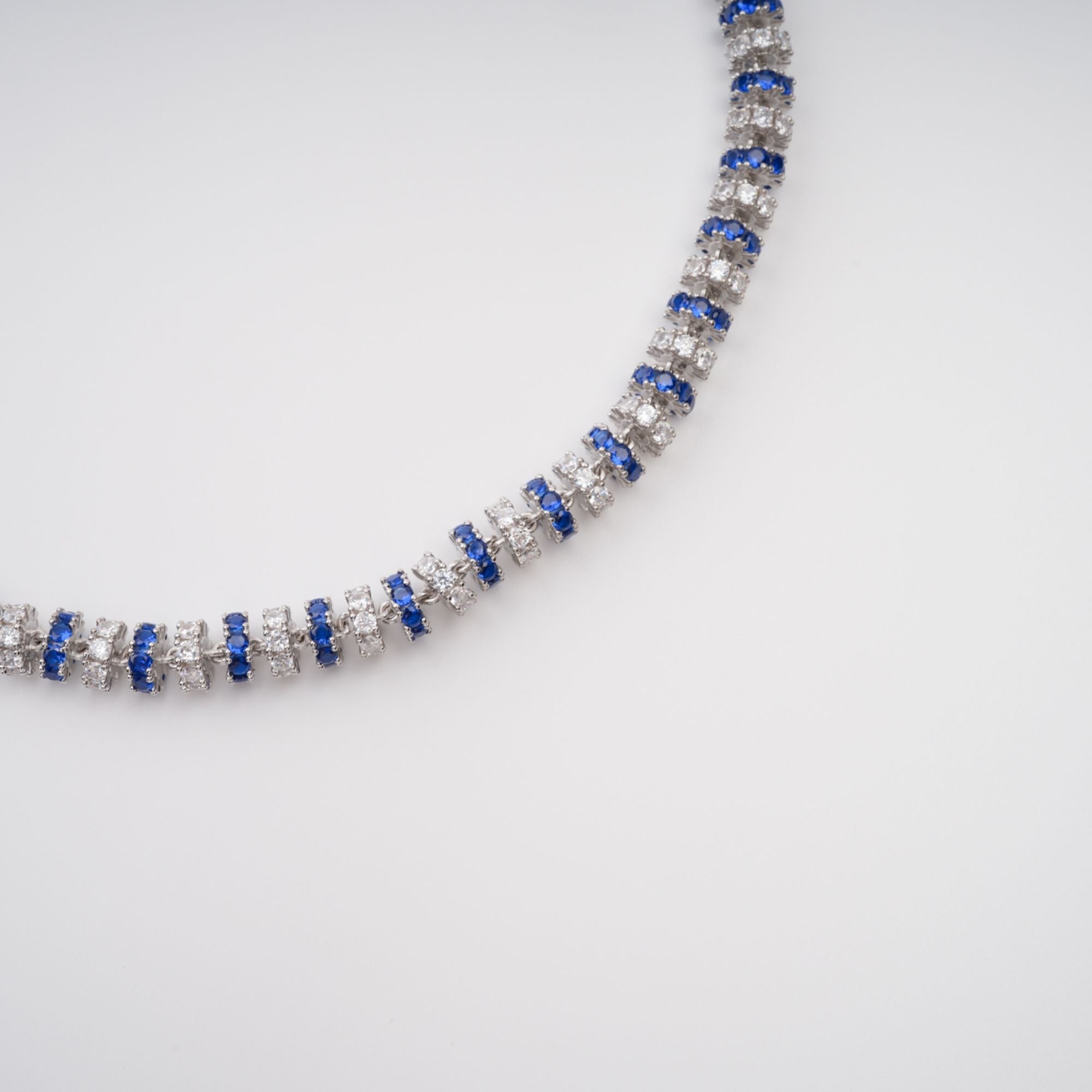 Blue Crystal-Embellished Necklace