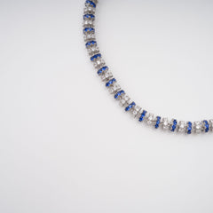 Blue Crystal-Embellished Necklace