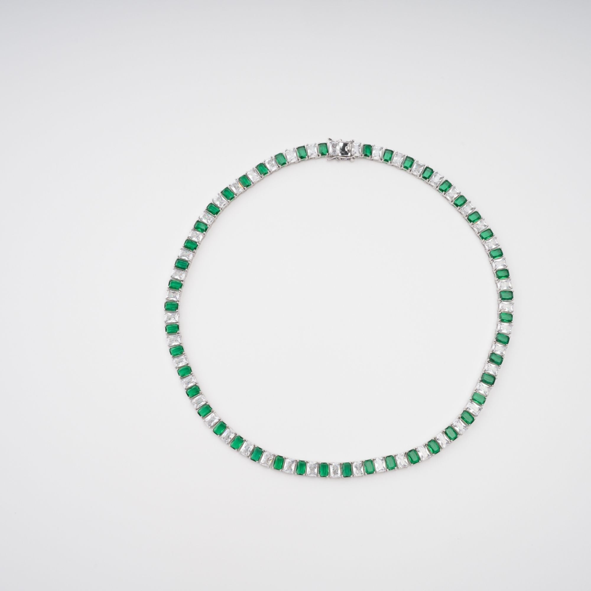 Green Crystal-Embellished Necklace