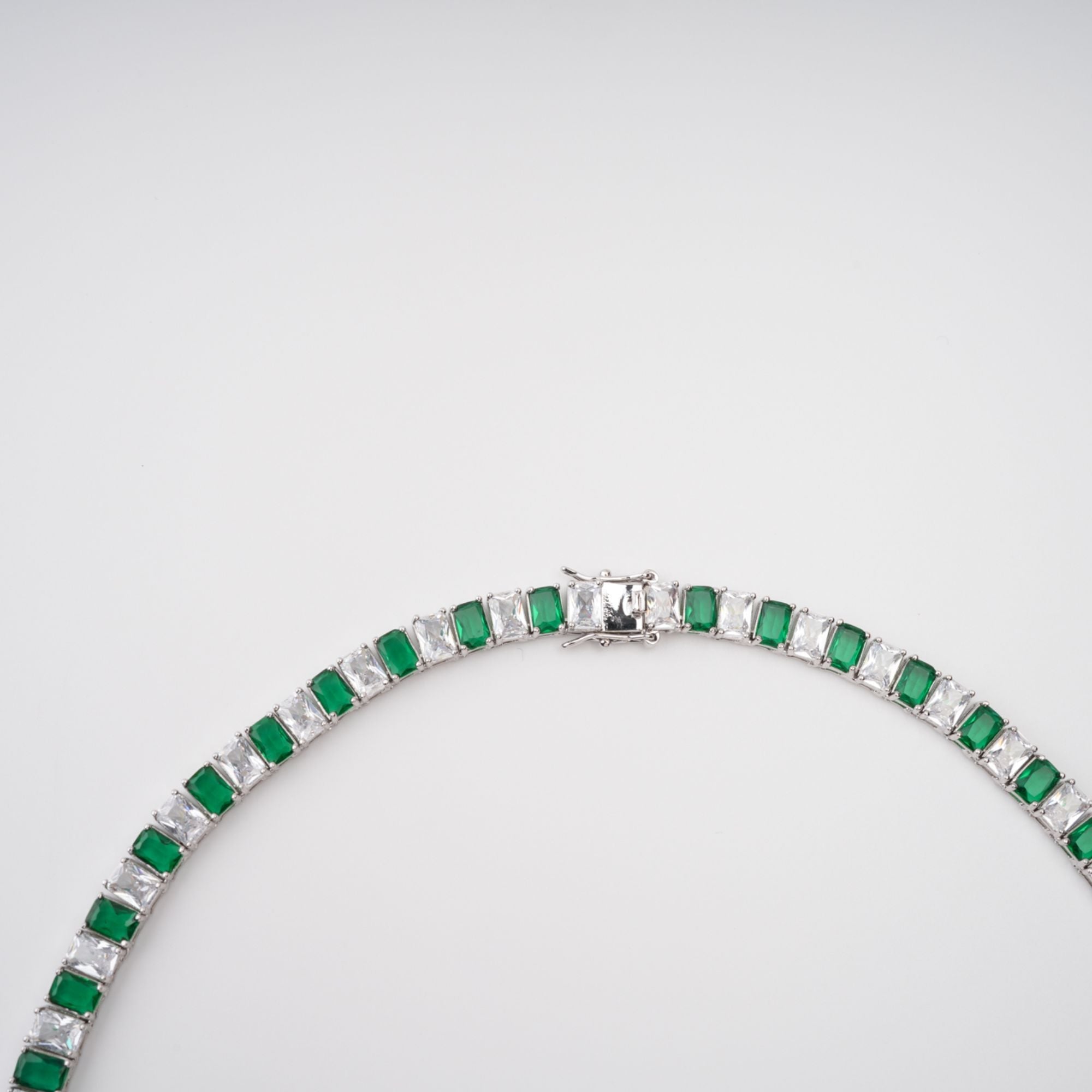 Green Crystal-Embellished Necklace