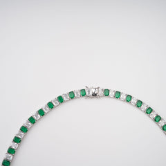 Green Crystal-Embellished Necklace