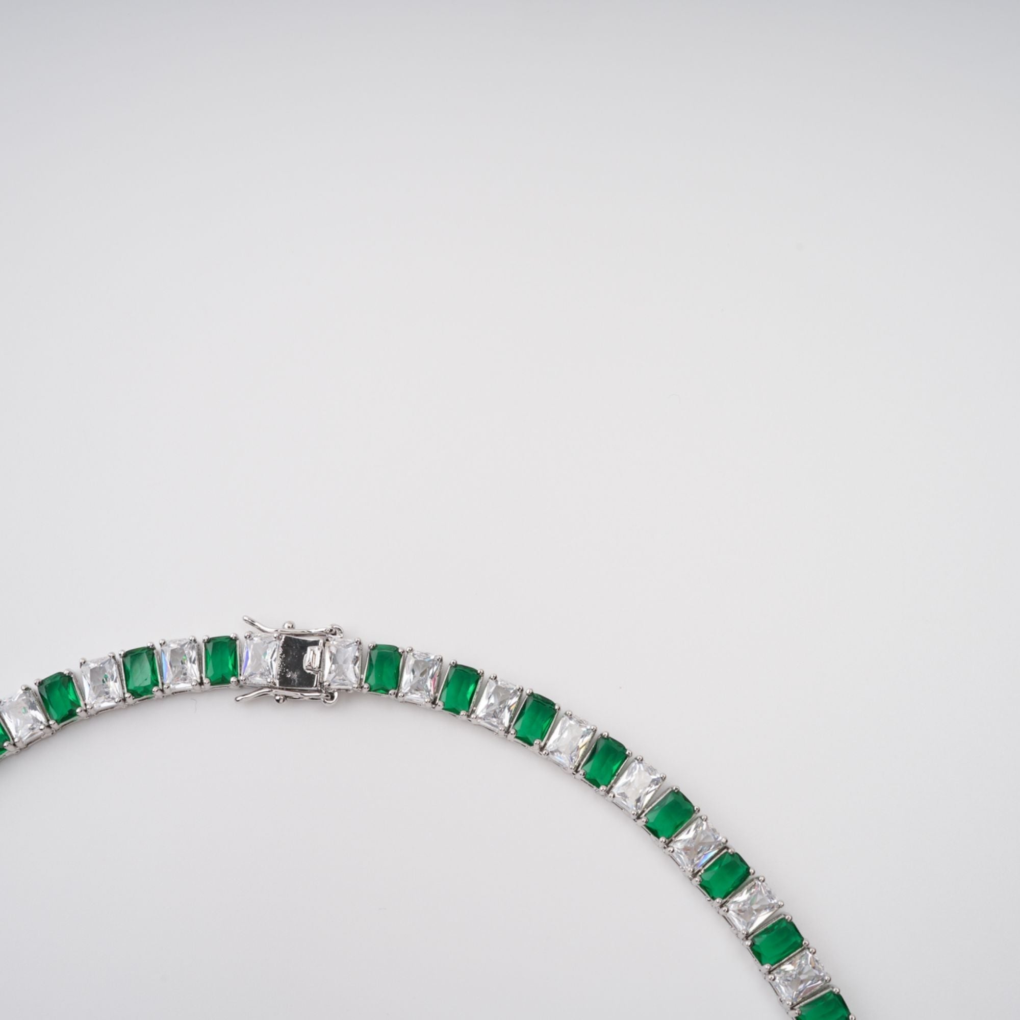 Green Crystal-Embellished Necklace