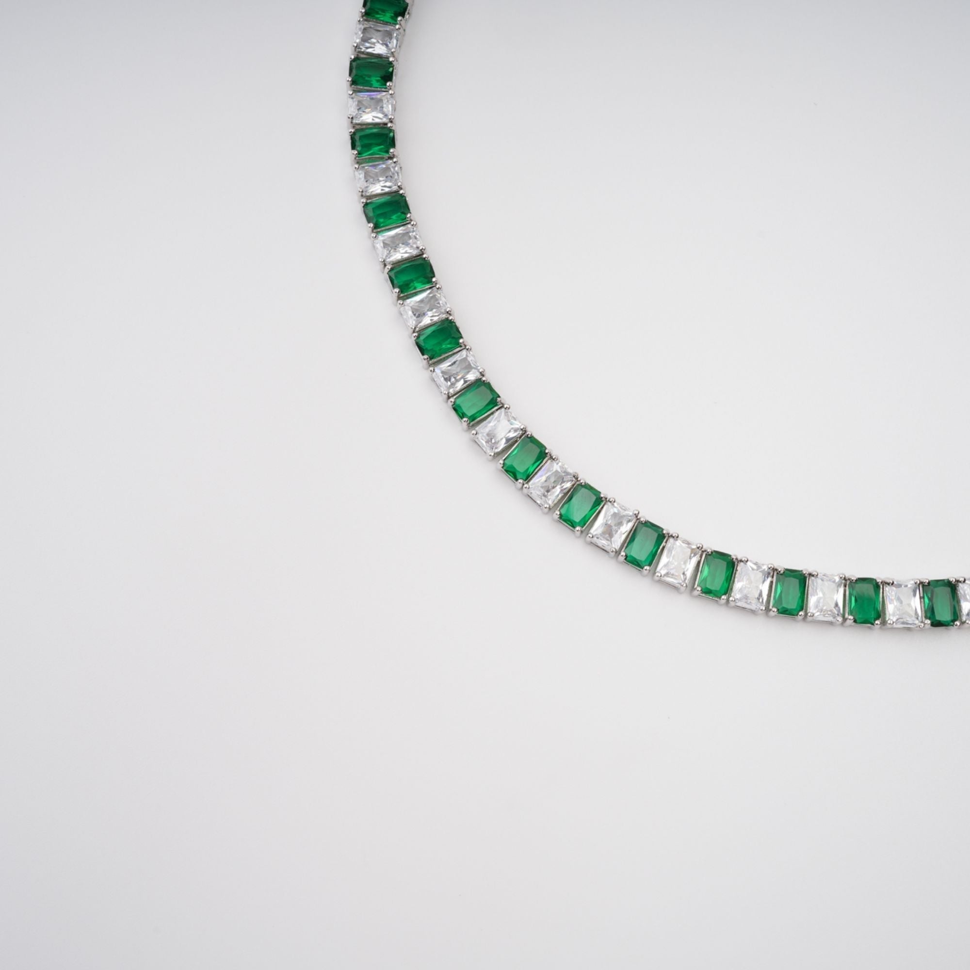Green Crystal-Embellished Necklace