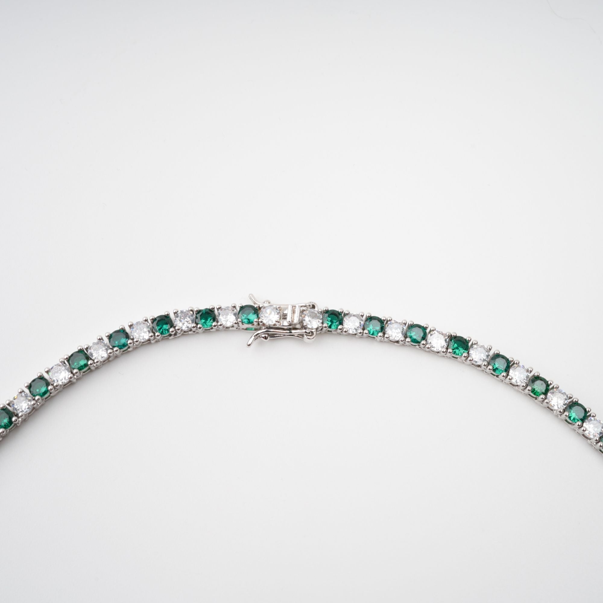 Sequin Green Crystal Embellished Necklace