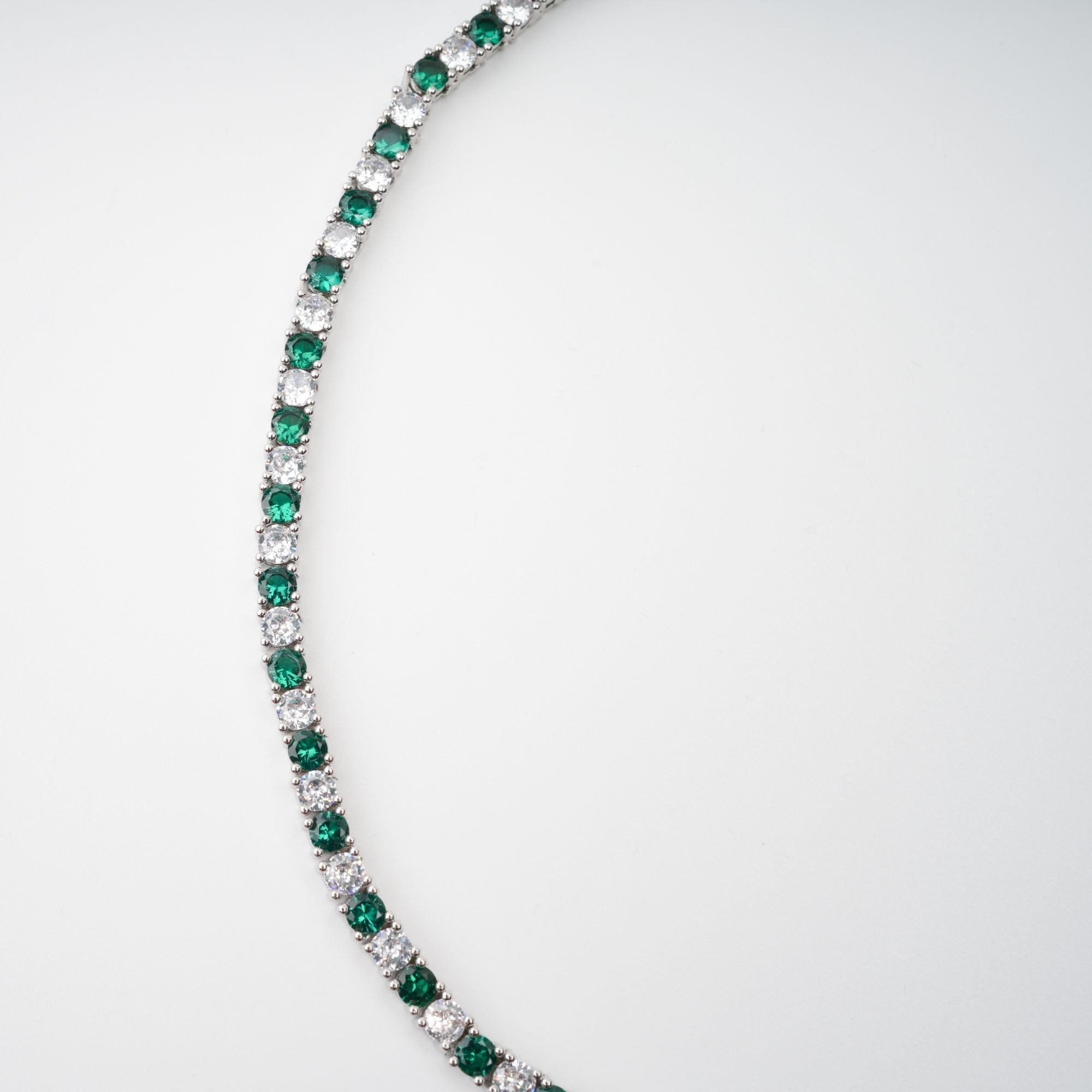 Sequin Green Crystal Embellished Necklace