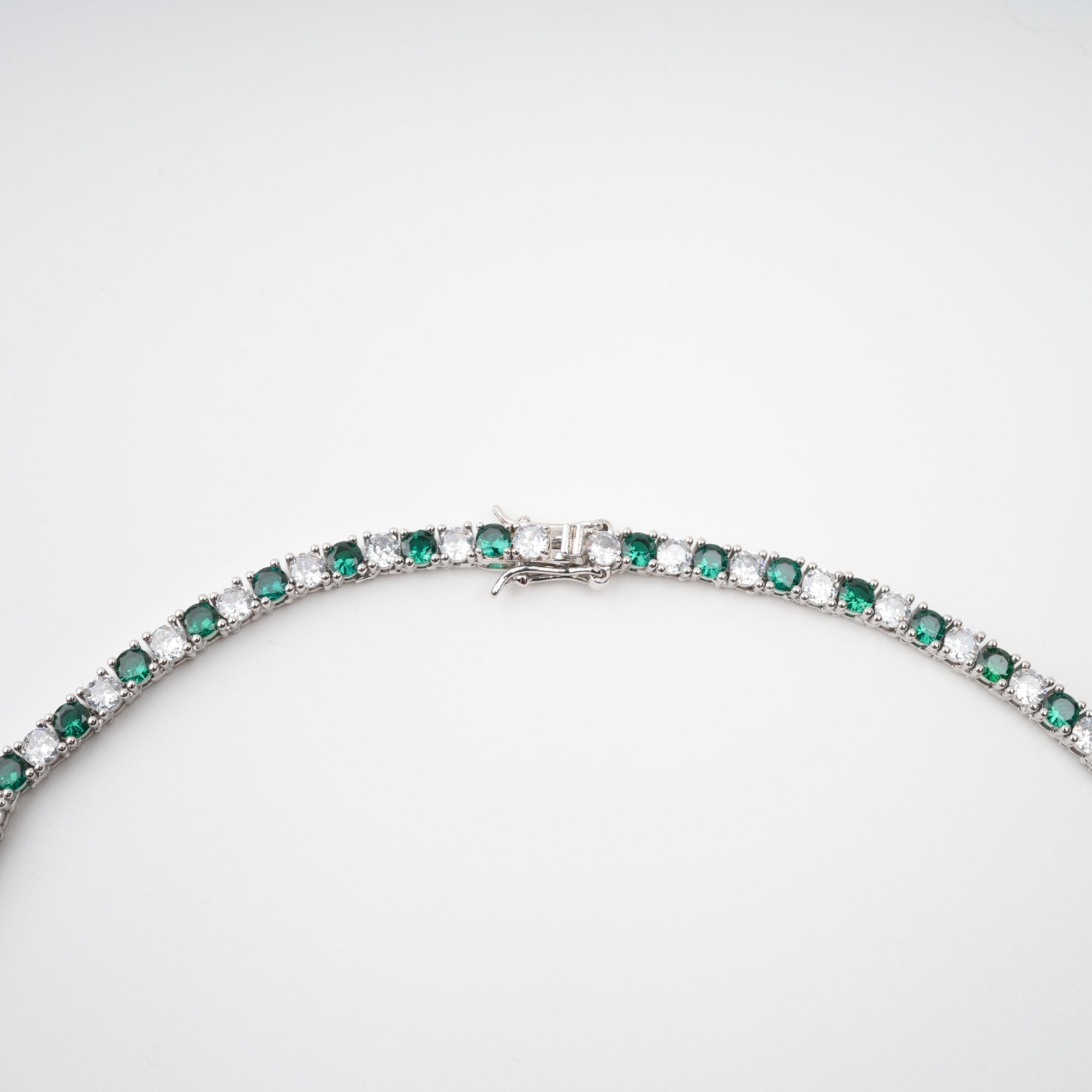 Sequin Green Crystal Embellished Necklace