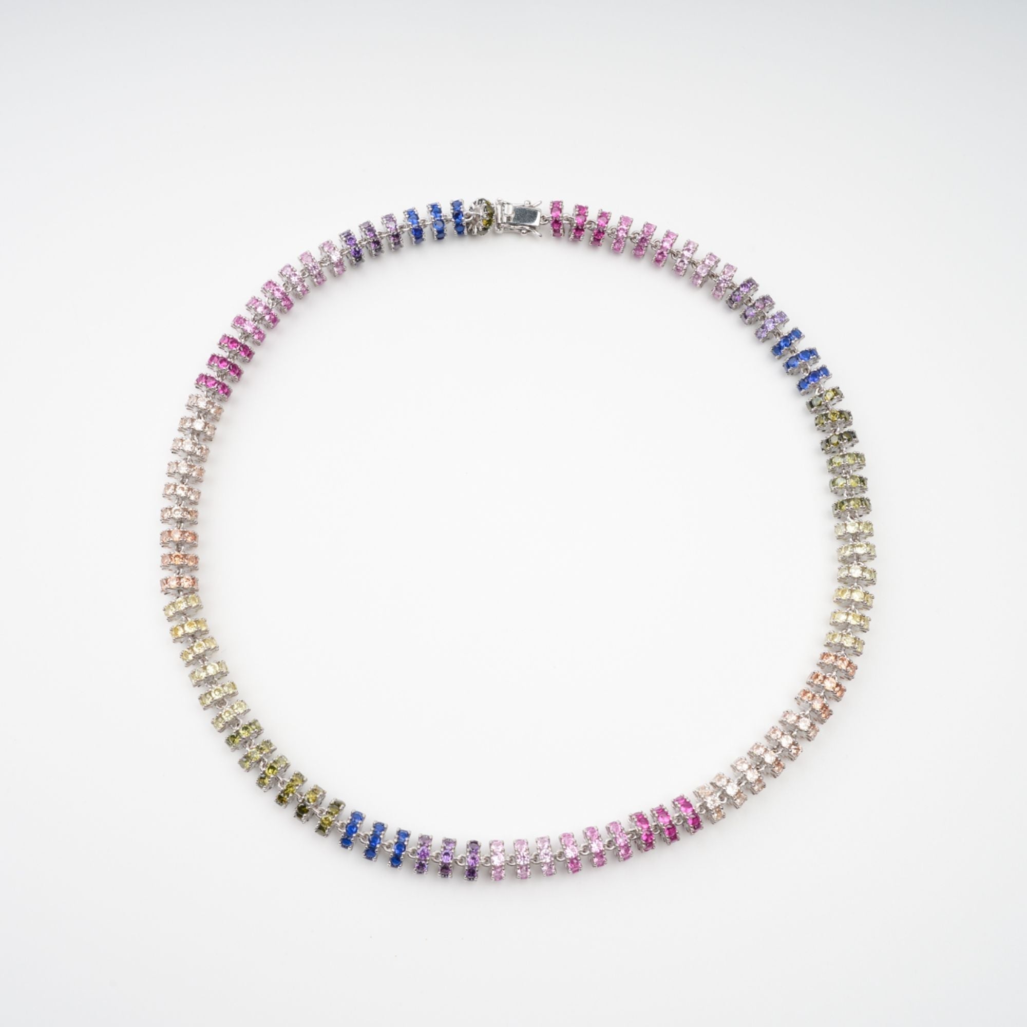 Crystal Embellished Sterling Silver Necklace