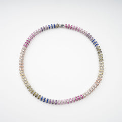 Crystal Embellished Sterling Silver Necklace