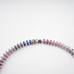 Crystal Embellished Sterling Silver Necklace