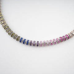 Crystal Embellished Sterling Silver Necklace