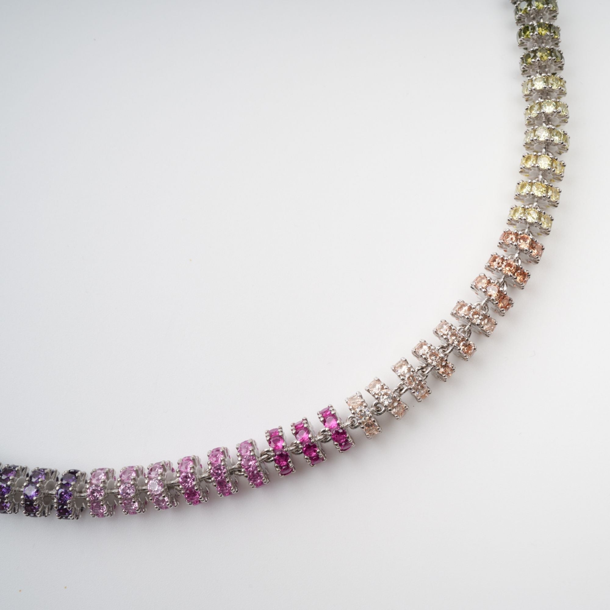 Crystal Embellished Sterling Silver Necklace