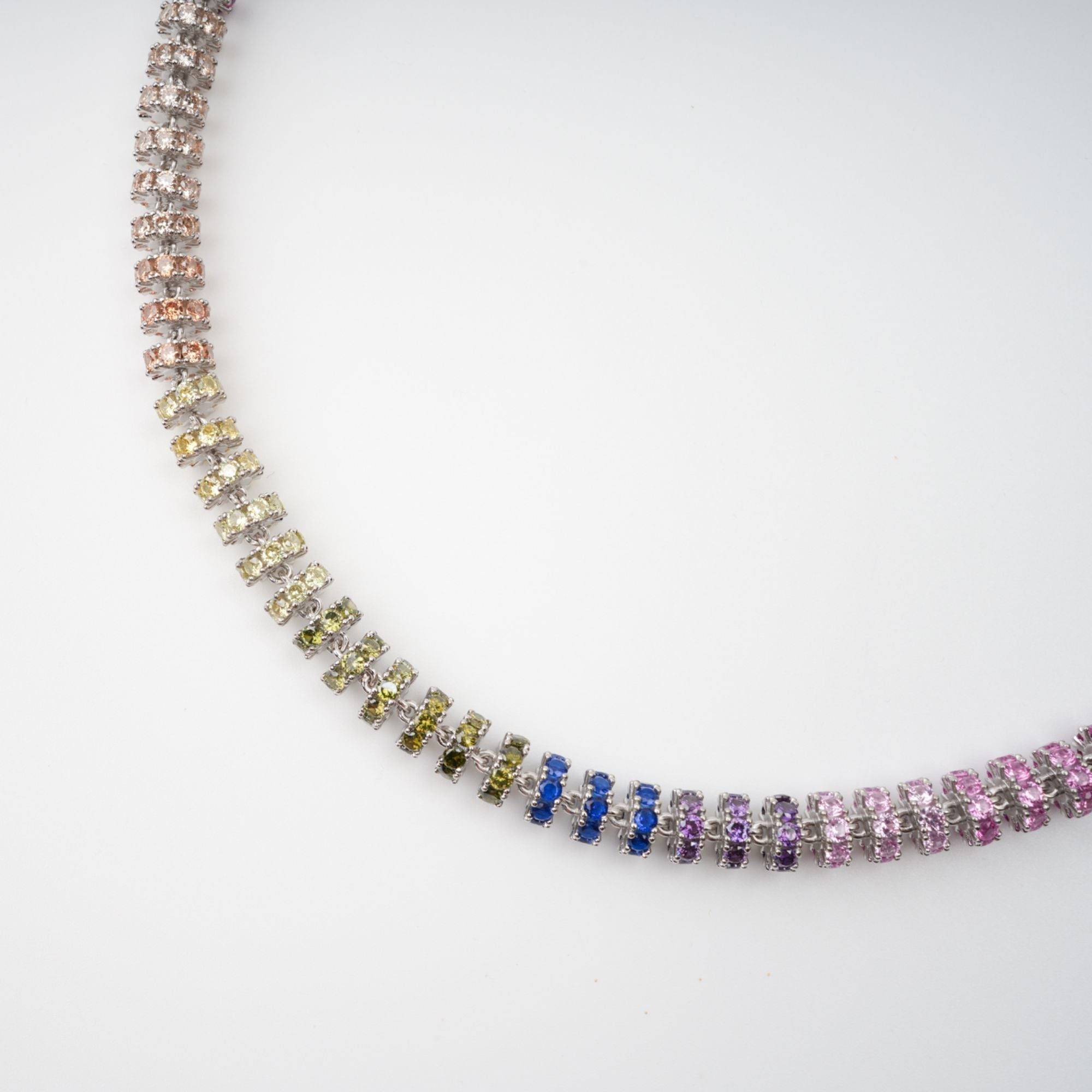Crystal Embellished Sterling Silver Necklace
