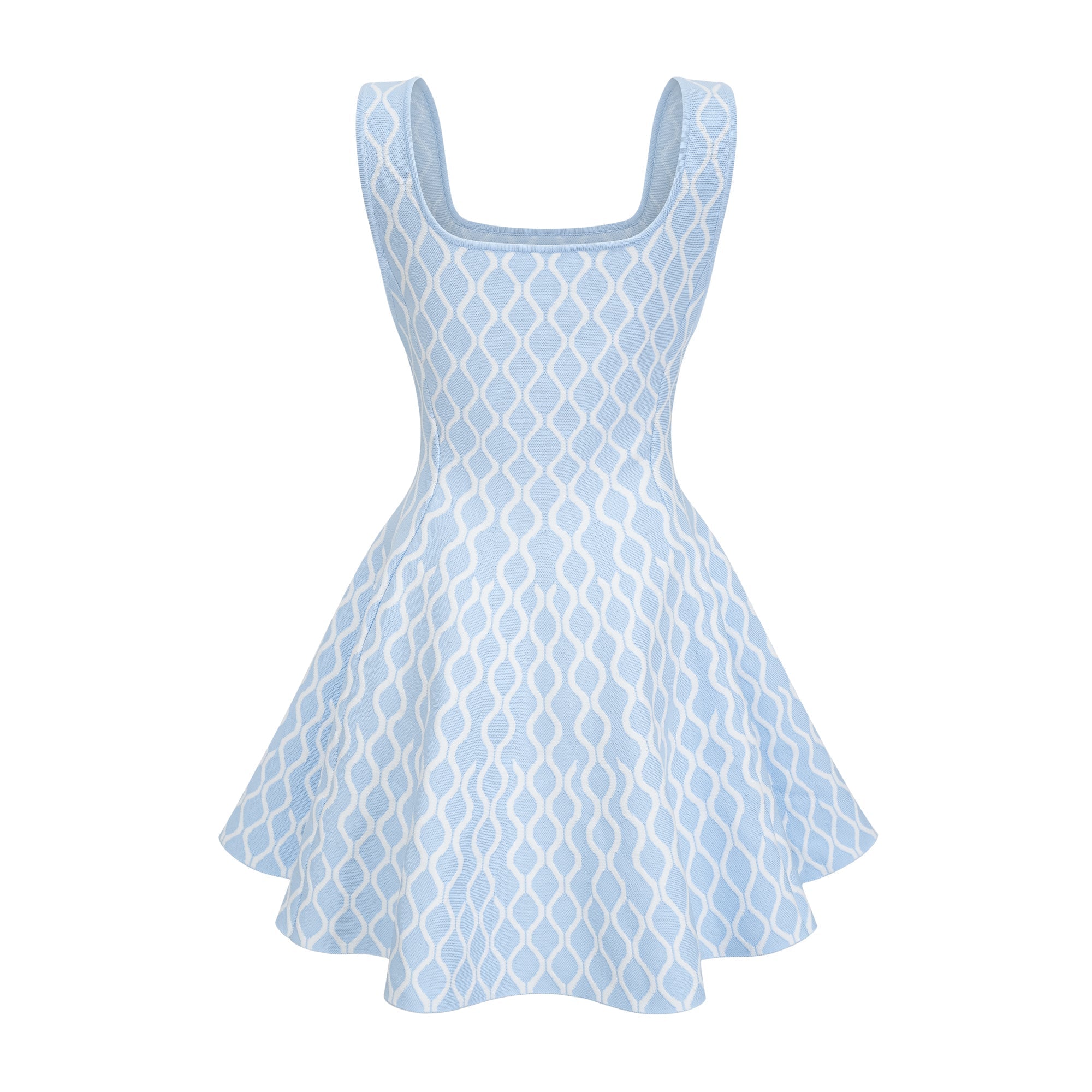 Patterned-Sleeveless Mini Dress