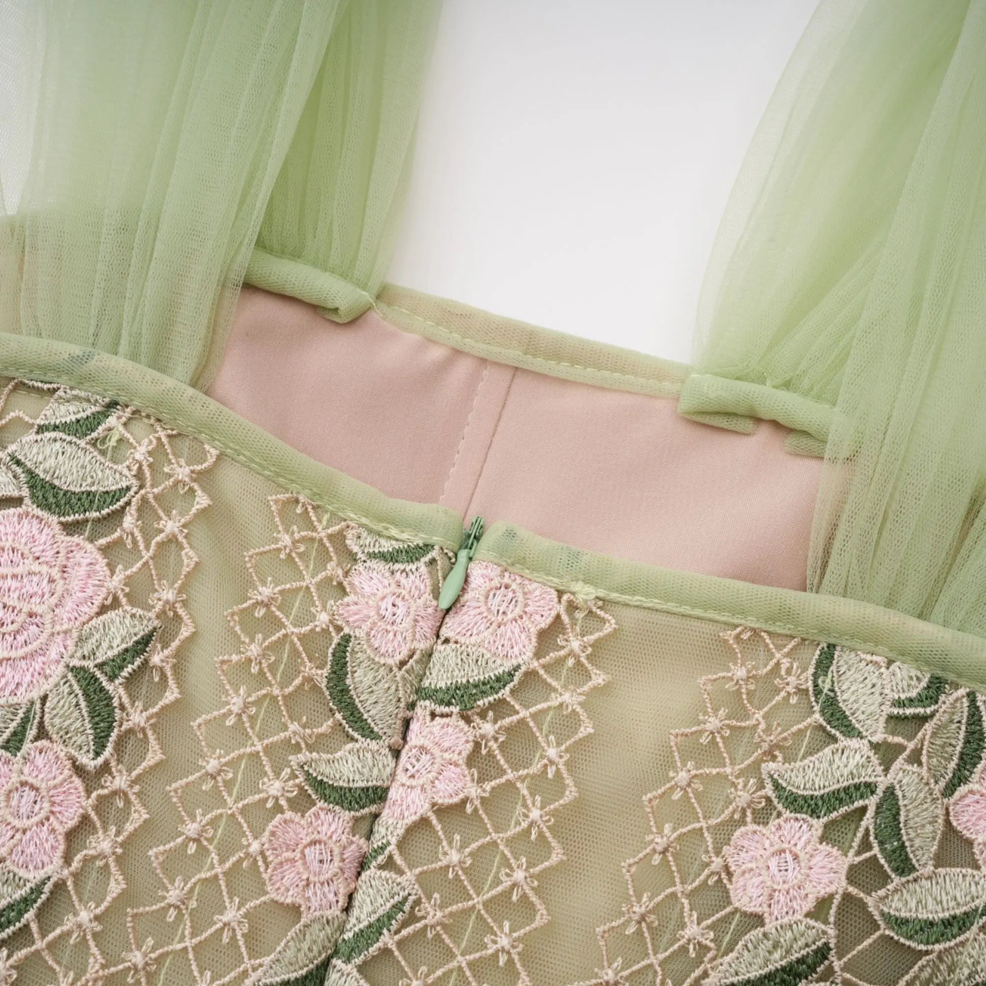 Floral Midi Dress in Green