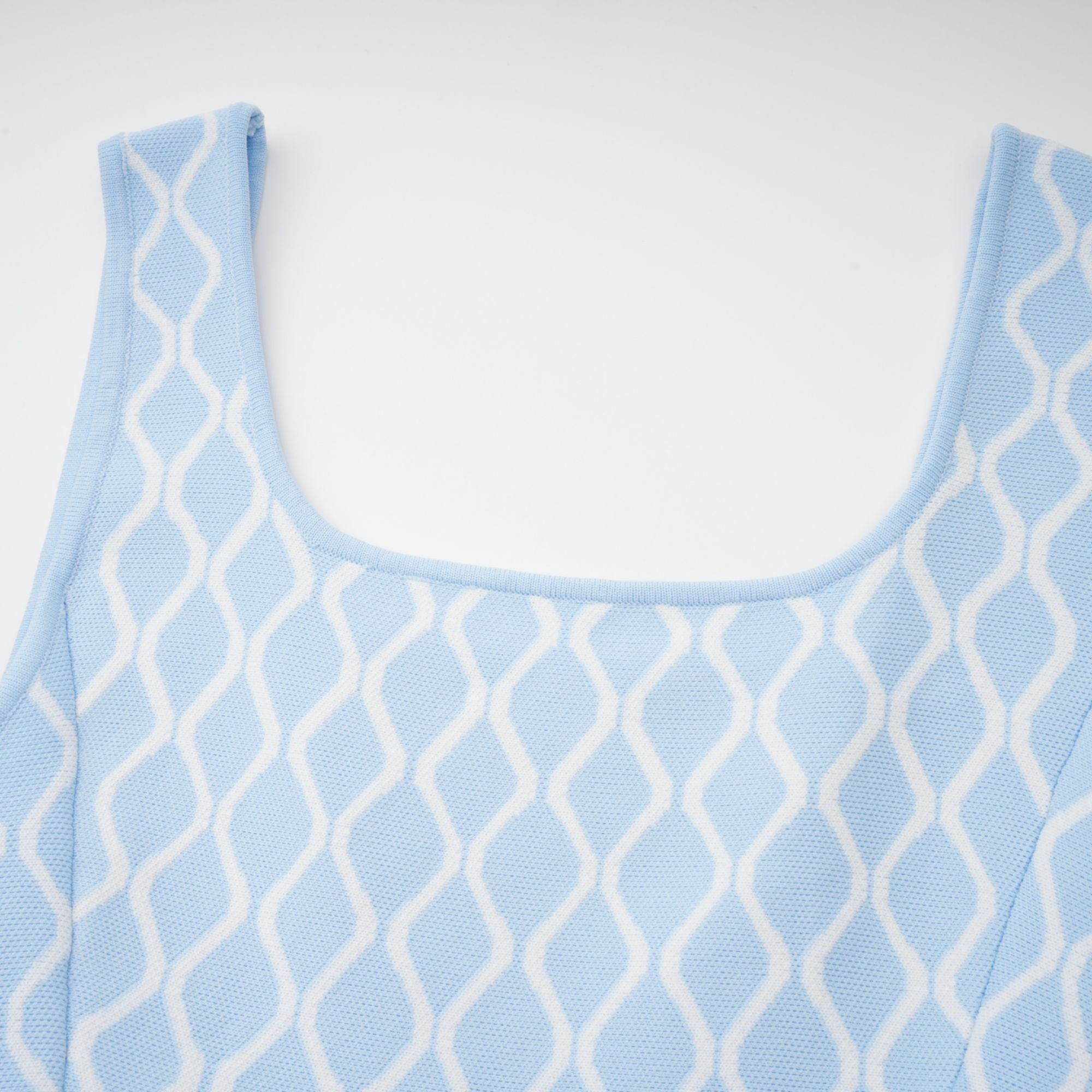 Patterned-Sleeveless Mini Dress