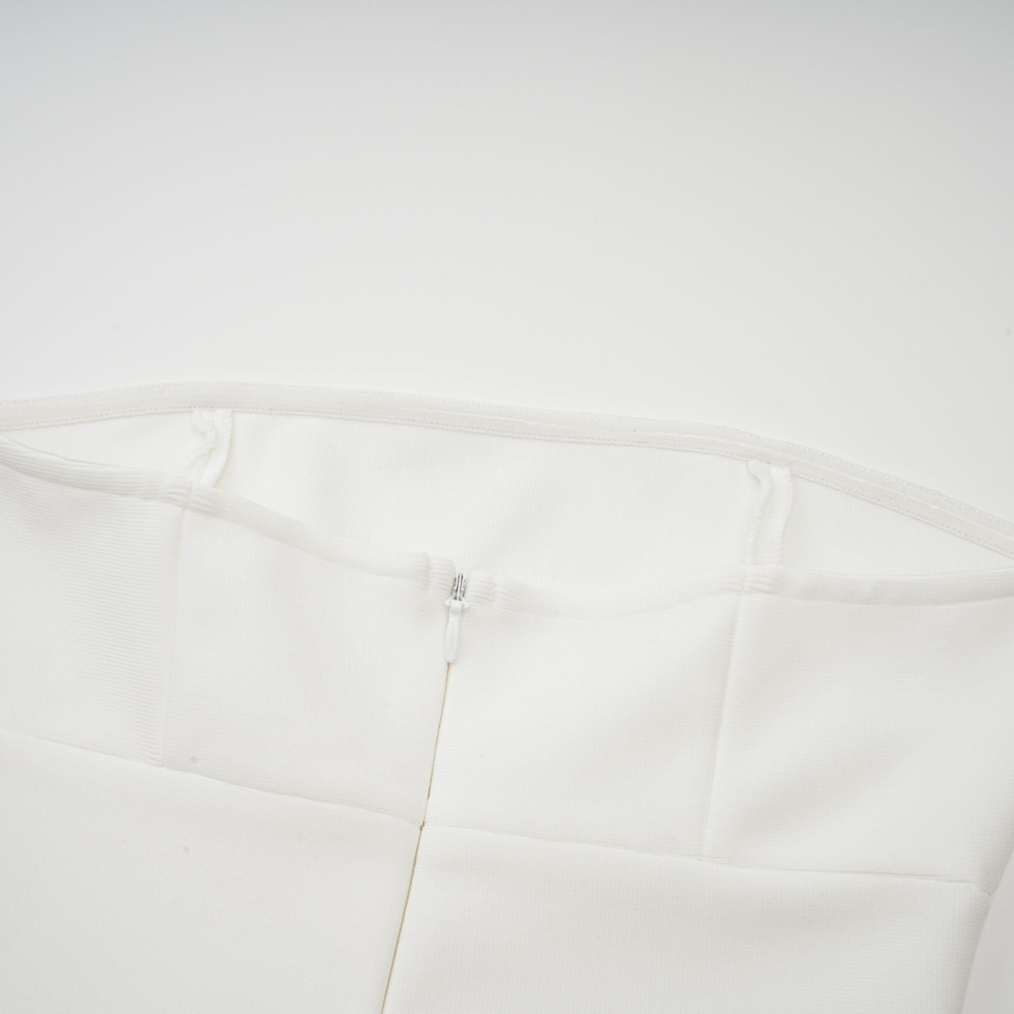 White Tulle-Panelling Maxi Dress