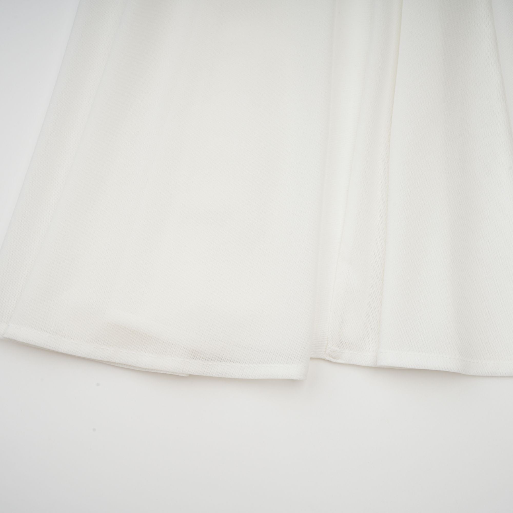 White Tulle-Panelling Maxi Dress
