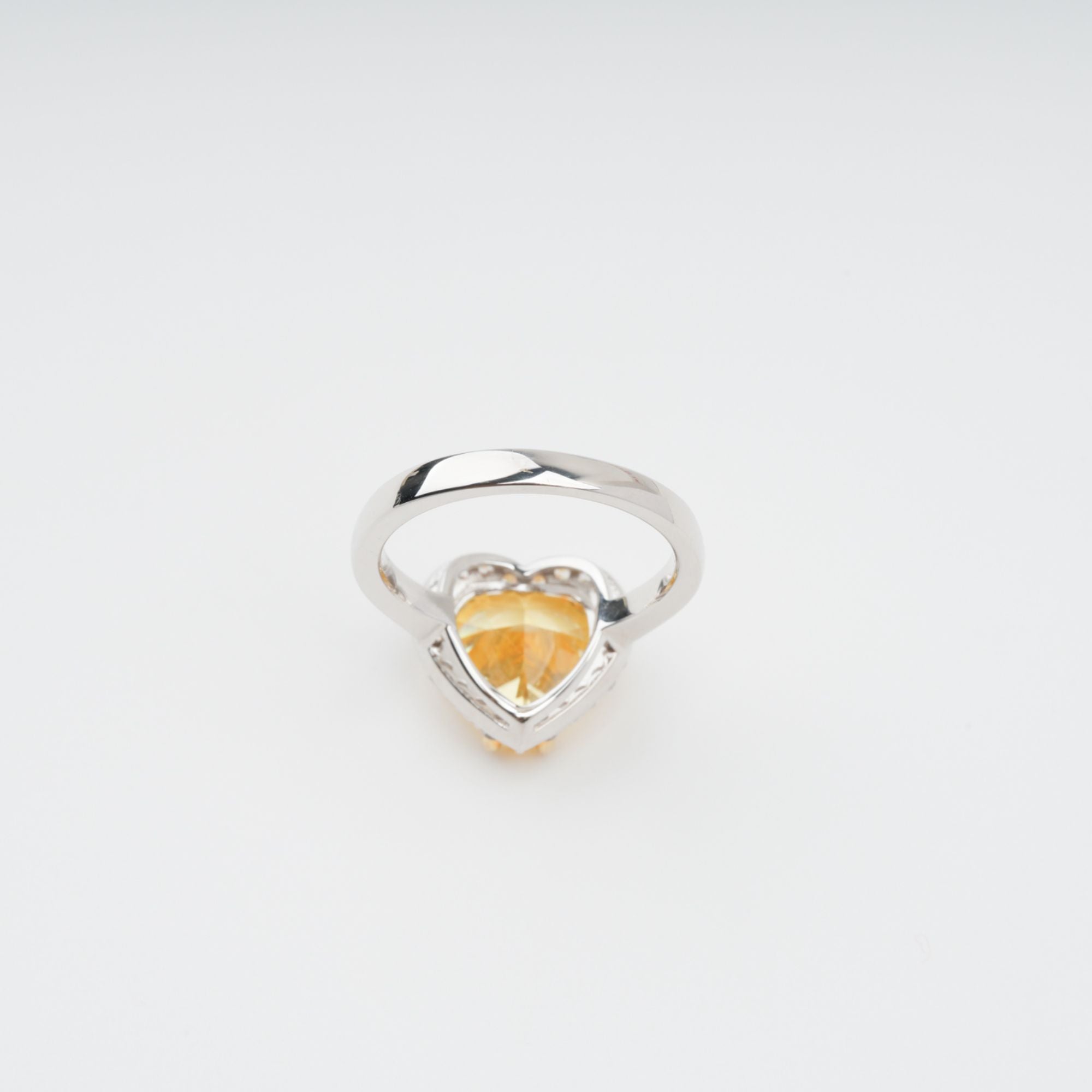 Ephemere Yellow Heart Cut Gemstone Sterling Silver Ring
