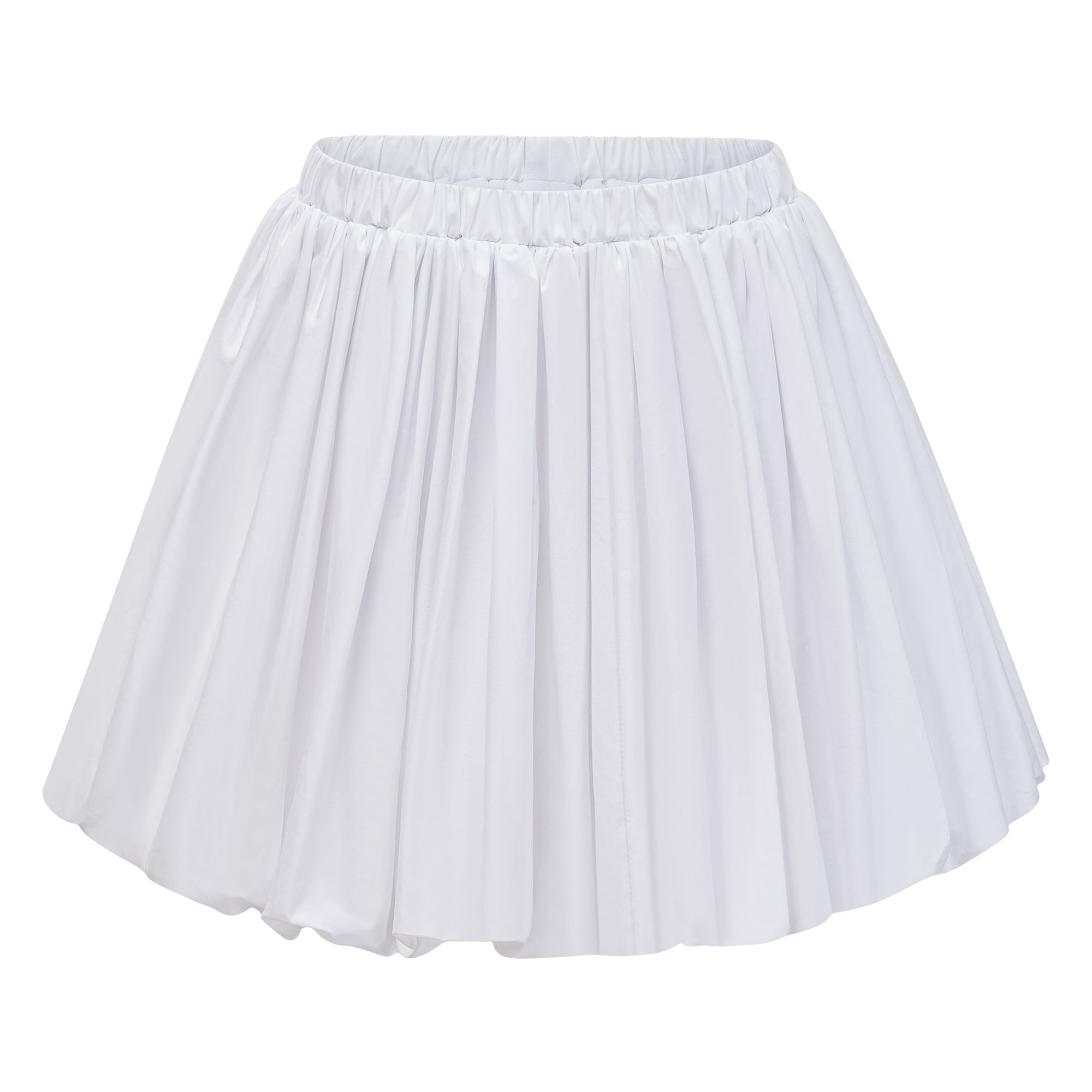 White Off-Shoulder Ruched BlouSequin & Skirt Set