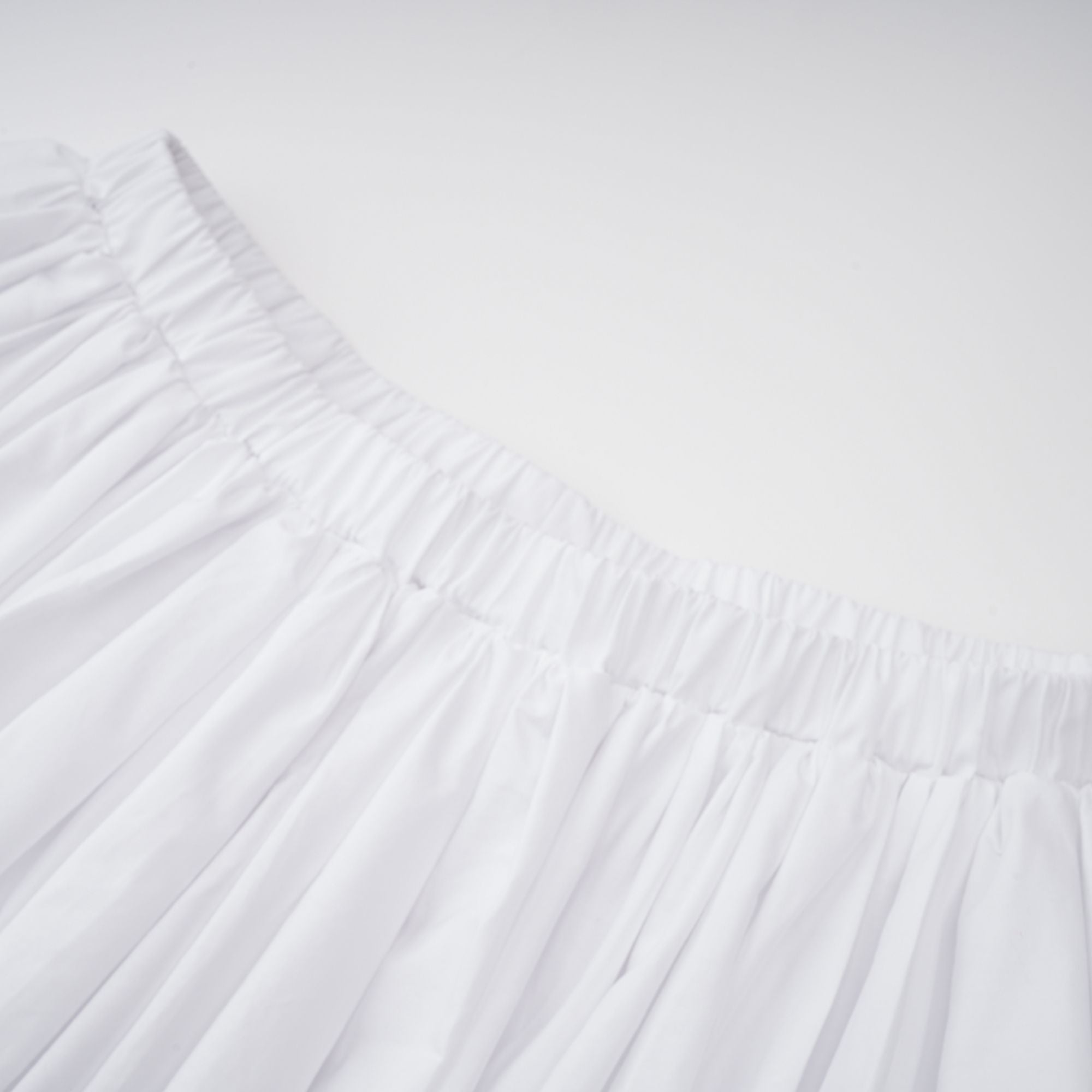 White Off-Shoulder Ruched BlouSequin & Skirt Set