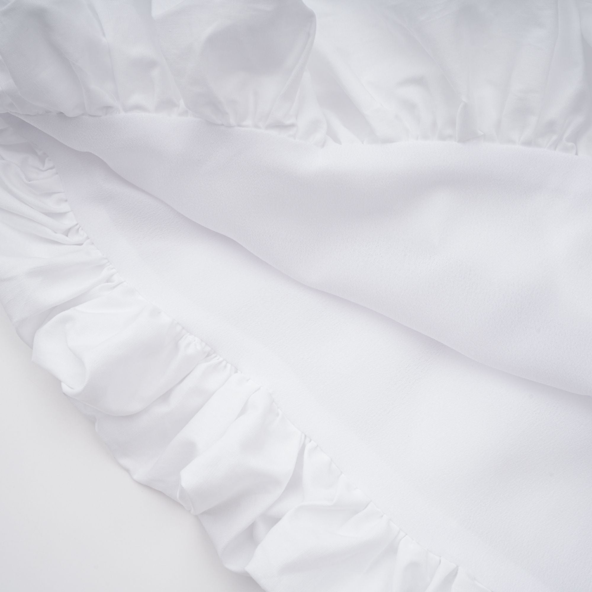 White Off-Shoulder Ruched BlouSequin & Skirt Set