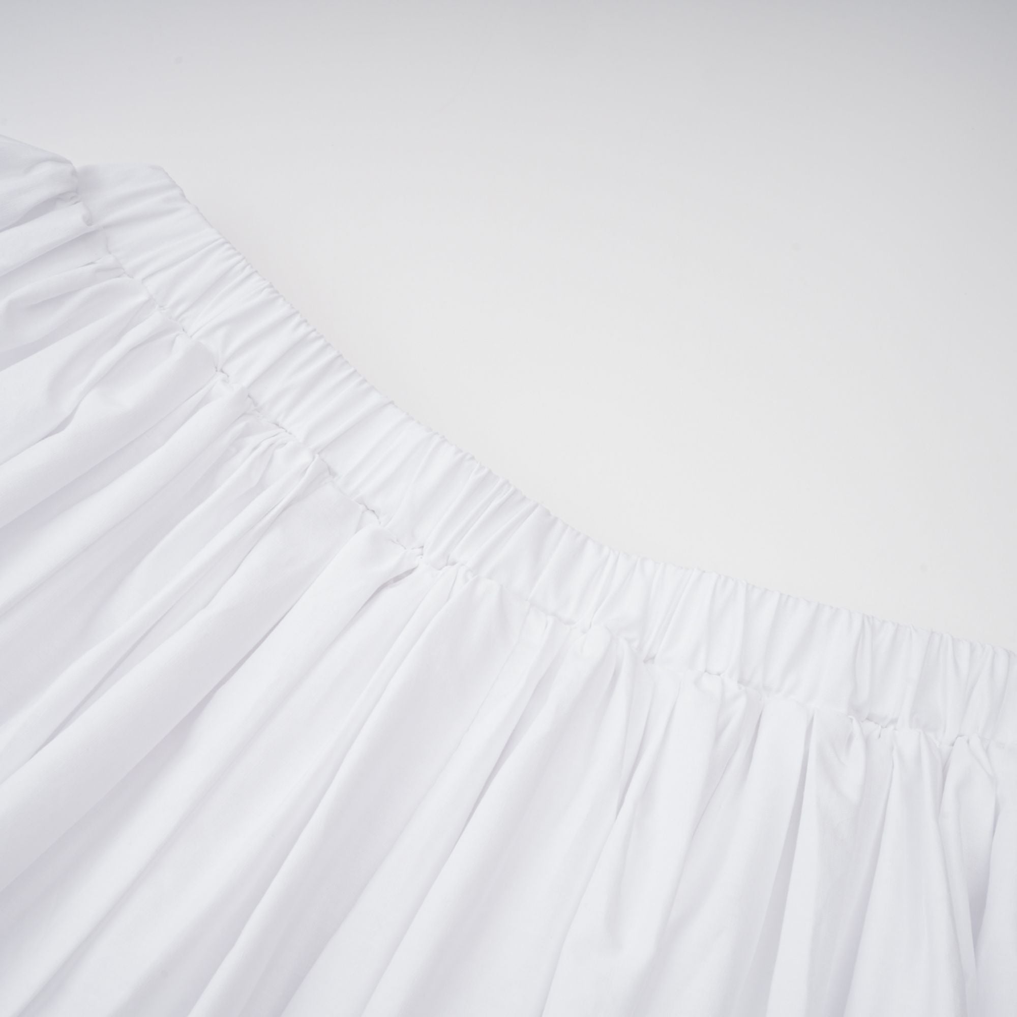 White Off-Shoulder Ruched BlouSequin & Skirt Set