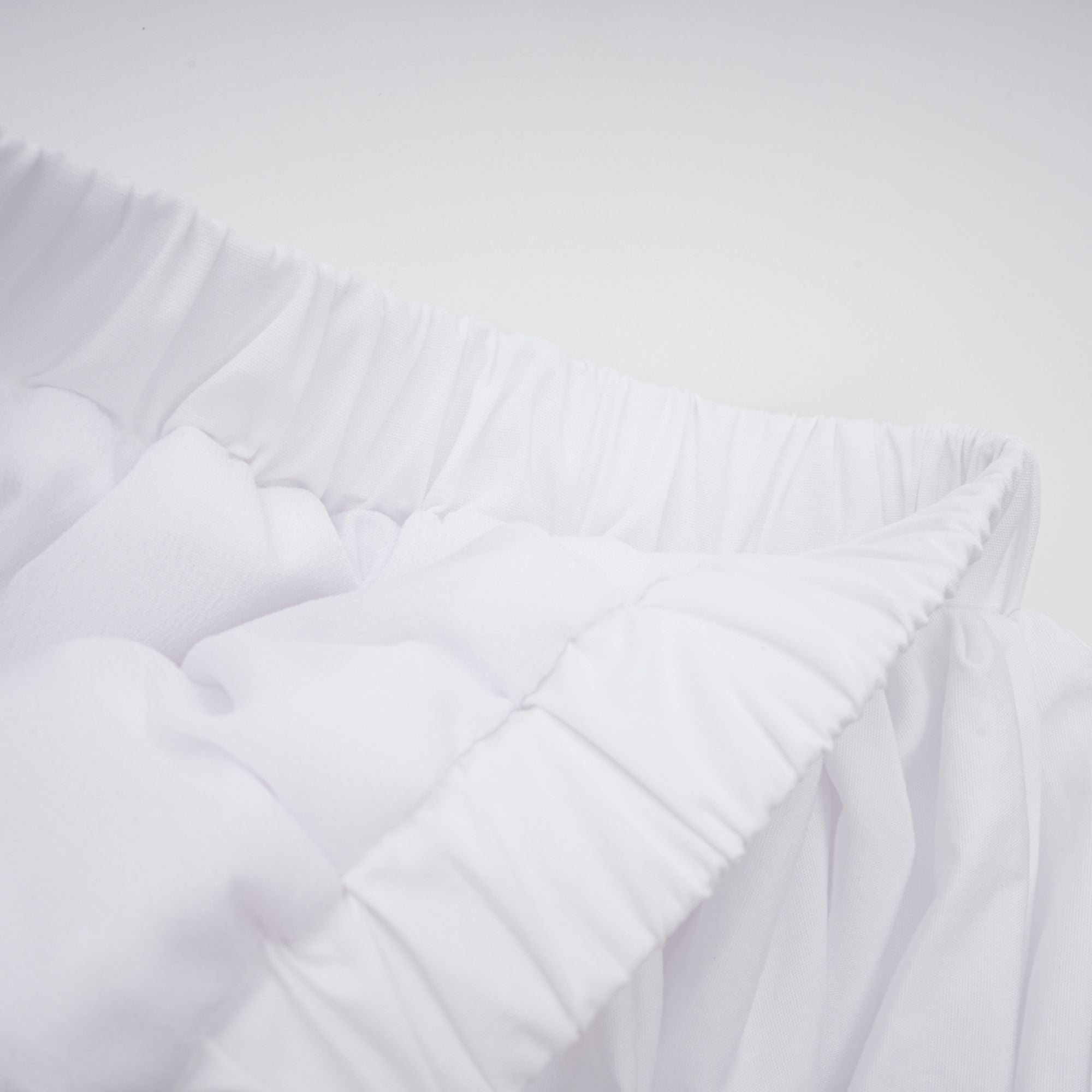 White Off-Shoulder Ruched BlouSequin & Skirt Set